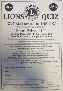 Peterborough Lions Quiz 2016